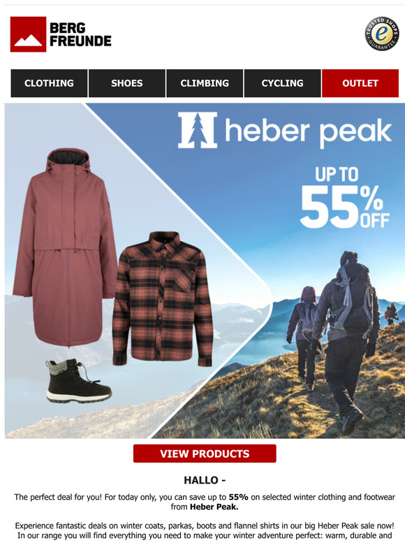 ⏰Today only: Up to 55% off winter clothing and footwear from Heber Peak