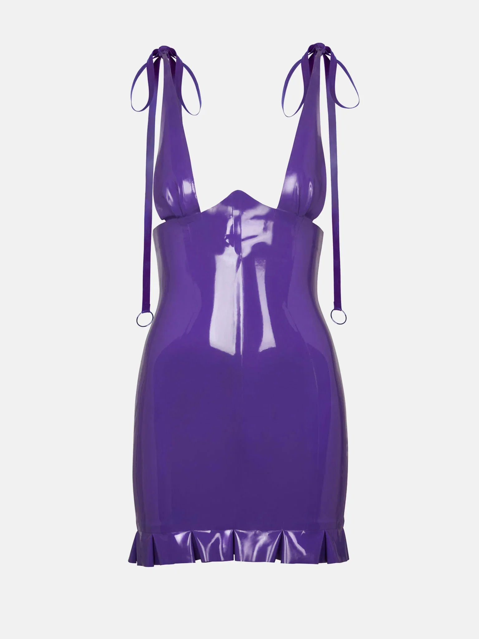 annamaria latex dress burgundy Annamaria Latex Dress Burgundy main image 1