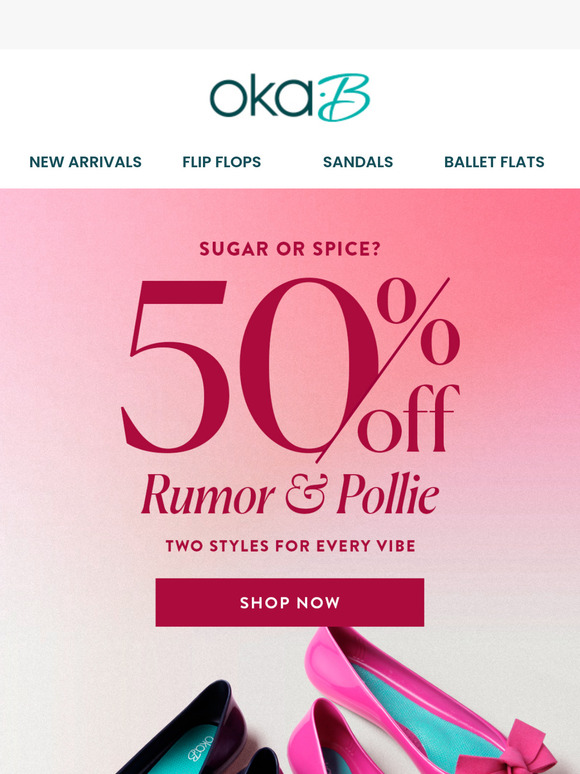 Sweet & Sassy! 50% off Rumor & Pollie