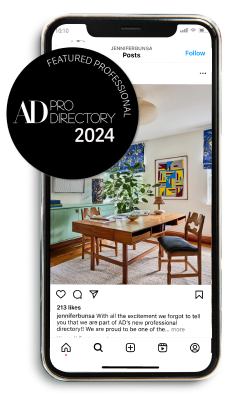 Phone displaying Architectural Digest content.