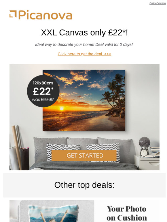 (48 hours) XXL Canvas only £22