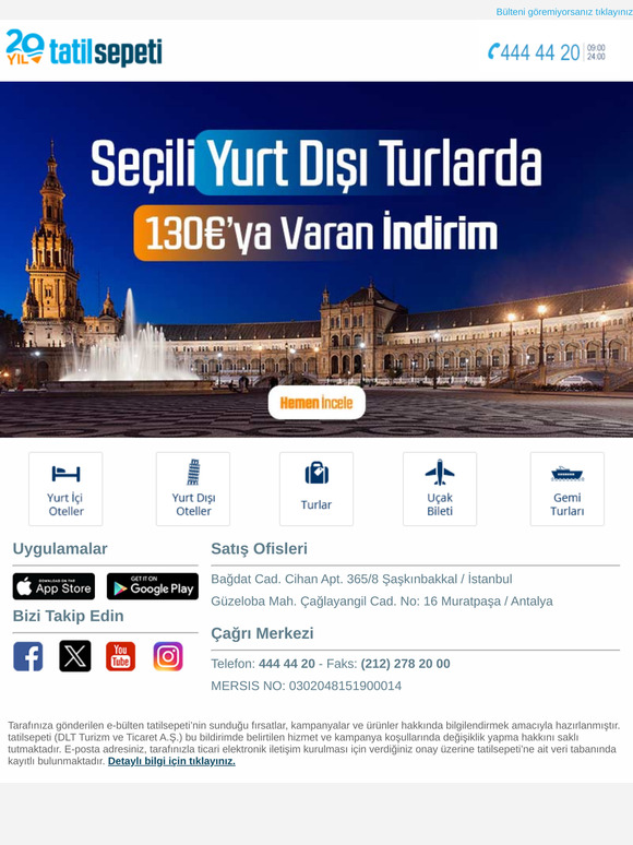 Seçili Yurt Dışı Turlarda Oda Başı 130€’ya Varan İndirim Fırsatını Hemen Yakala!