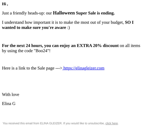 RE: Halloween sale
