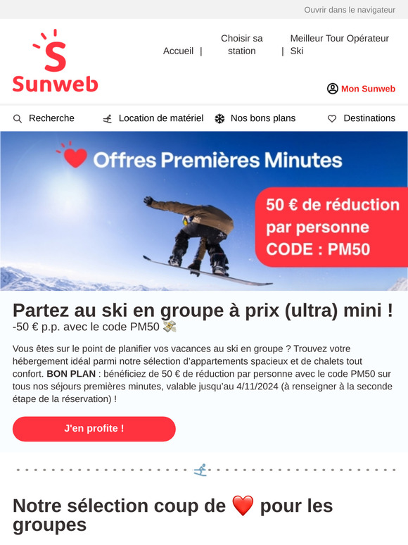 Offre spéciale : le ski en groupe à prix mini !