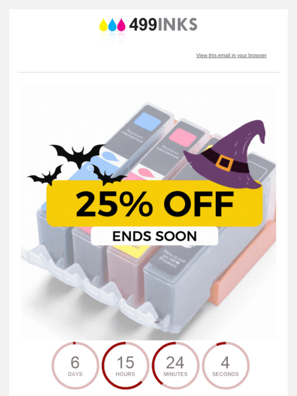 🎃 25% Off Ink & Toner - Halloween Special!