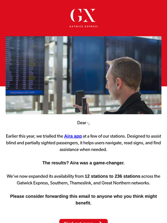 Great news for blind and partially-sighted customers 🚆🧑‍🦯‍➡️