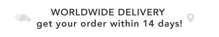 Worldwide delivery - get your order within 14 days