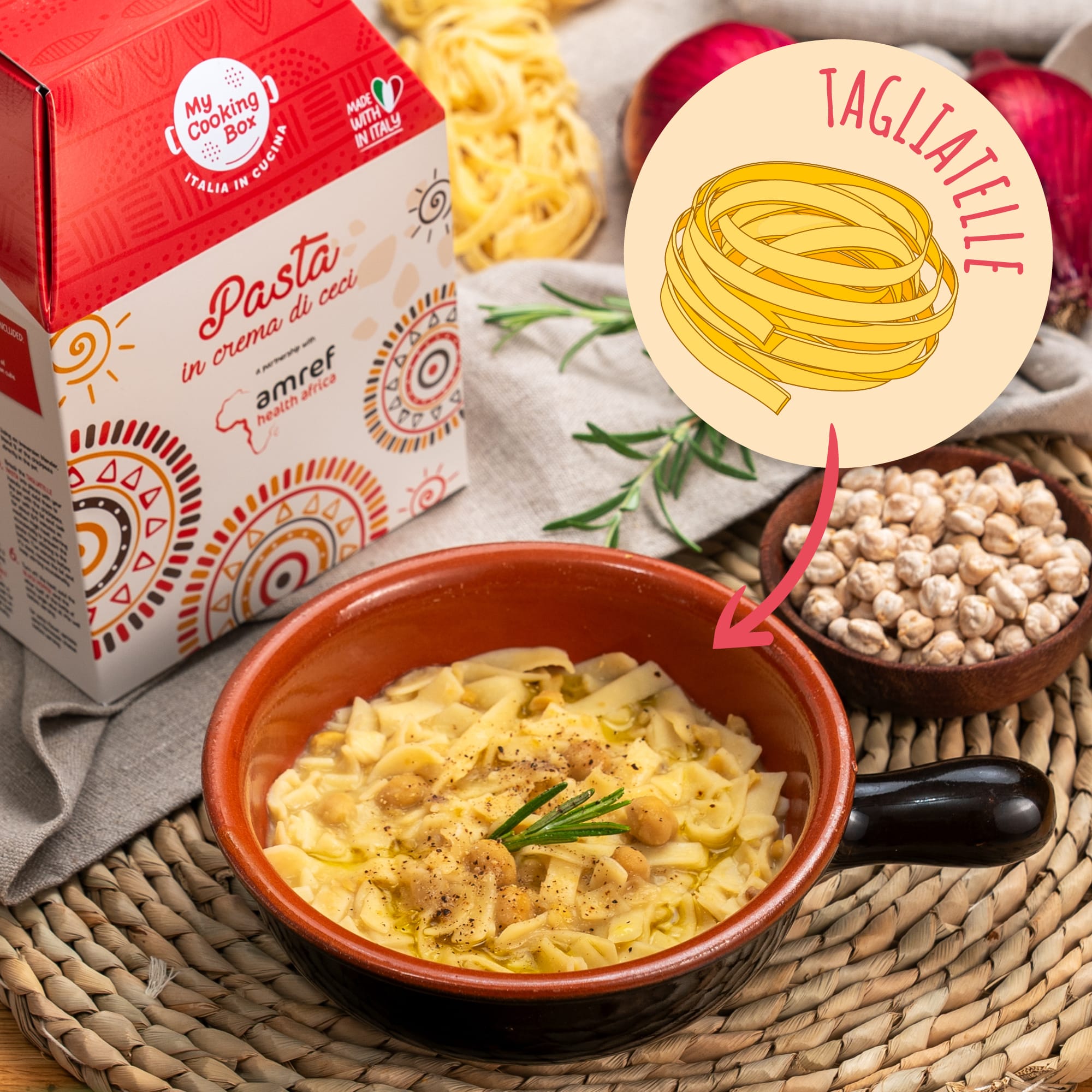 Tagliatelle trafilate al bronzo con ceci