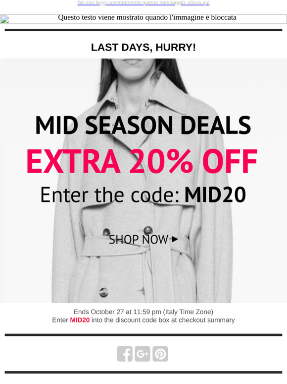 Enjoy an EXTRA 20% off for a great shopping weekend