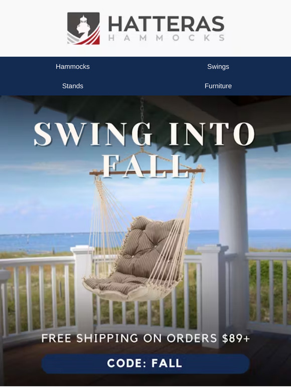 Save on Single Swings Perfect for Fall Relaxation! 🍂