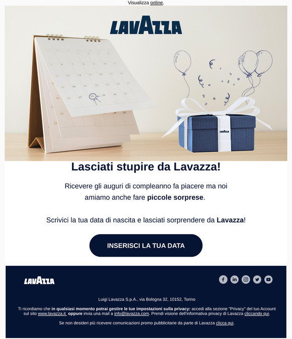 È bello sentirsi speciali, lasciati coccolare da Lavazza!