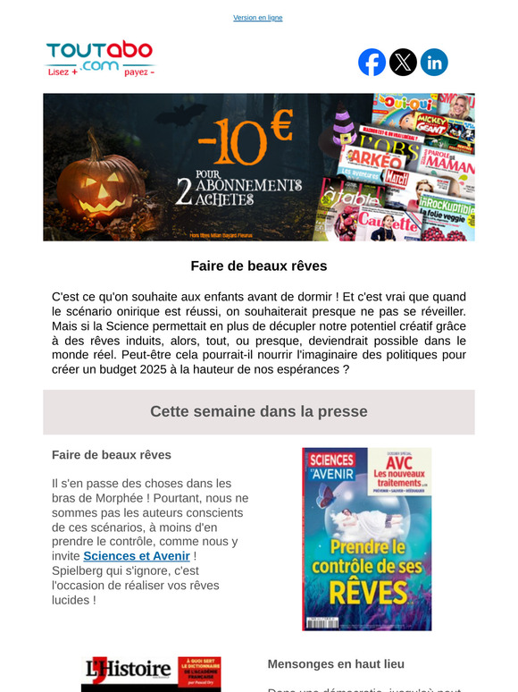 Faire de beaux rêves