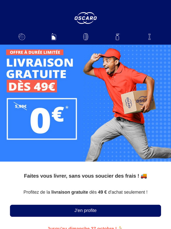 Livraison gratuite dès 49€ ! Profitez en vite !