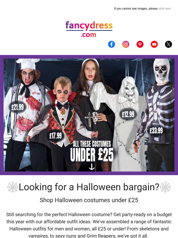 Adult Halloween costumes under £25 😈