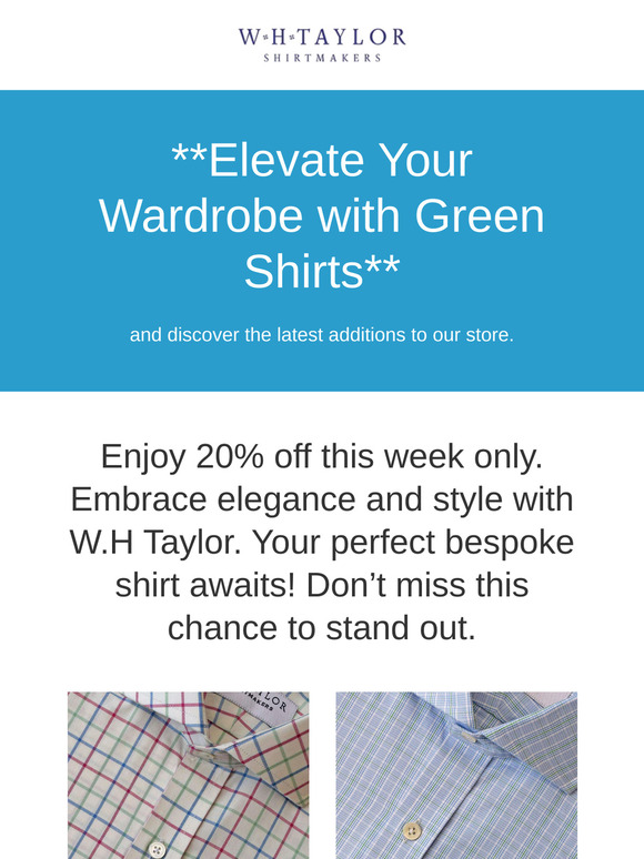 Elevate Your Wardrobe with Green Shirts - 20% Off