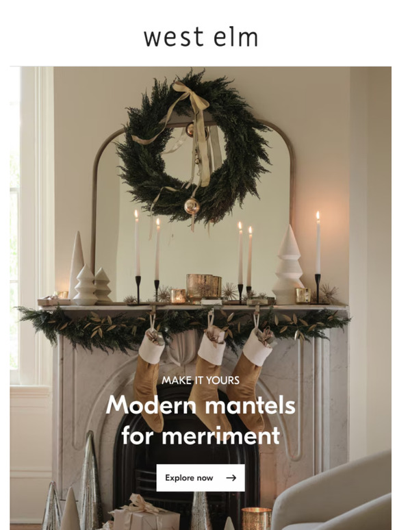 West Elm: Festive mantels made easy | Milled