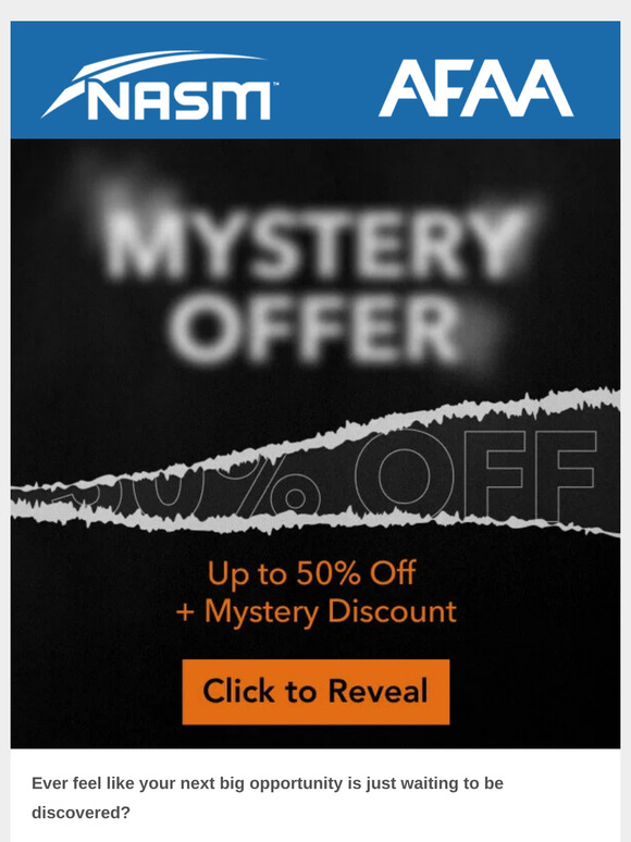 NASM’s Mystery Offer—Reveal the Savings!
