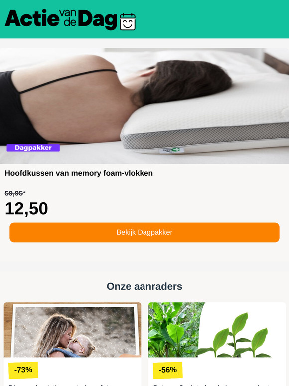 Hoofdkussen van memory foam-vlokken