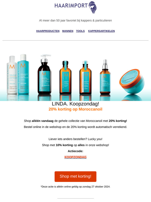 LINDA Koopzondag! Shop vandaag extra voordelig online!