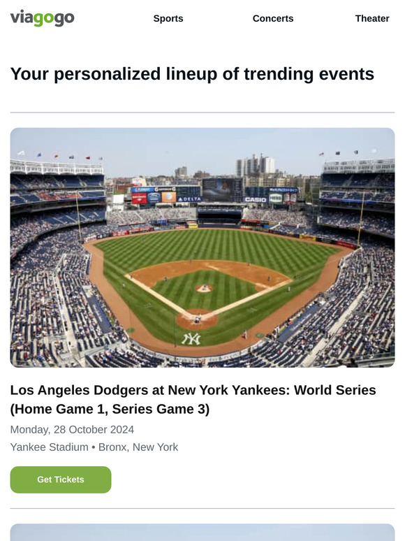 Your event lineup