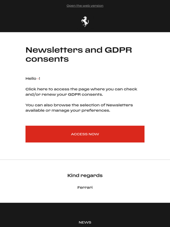 Manage your newsletters and GDPR consents