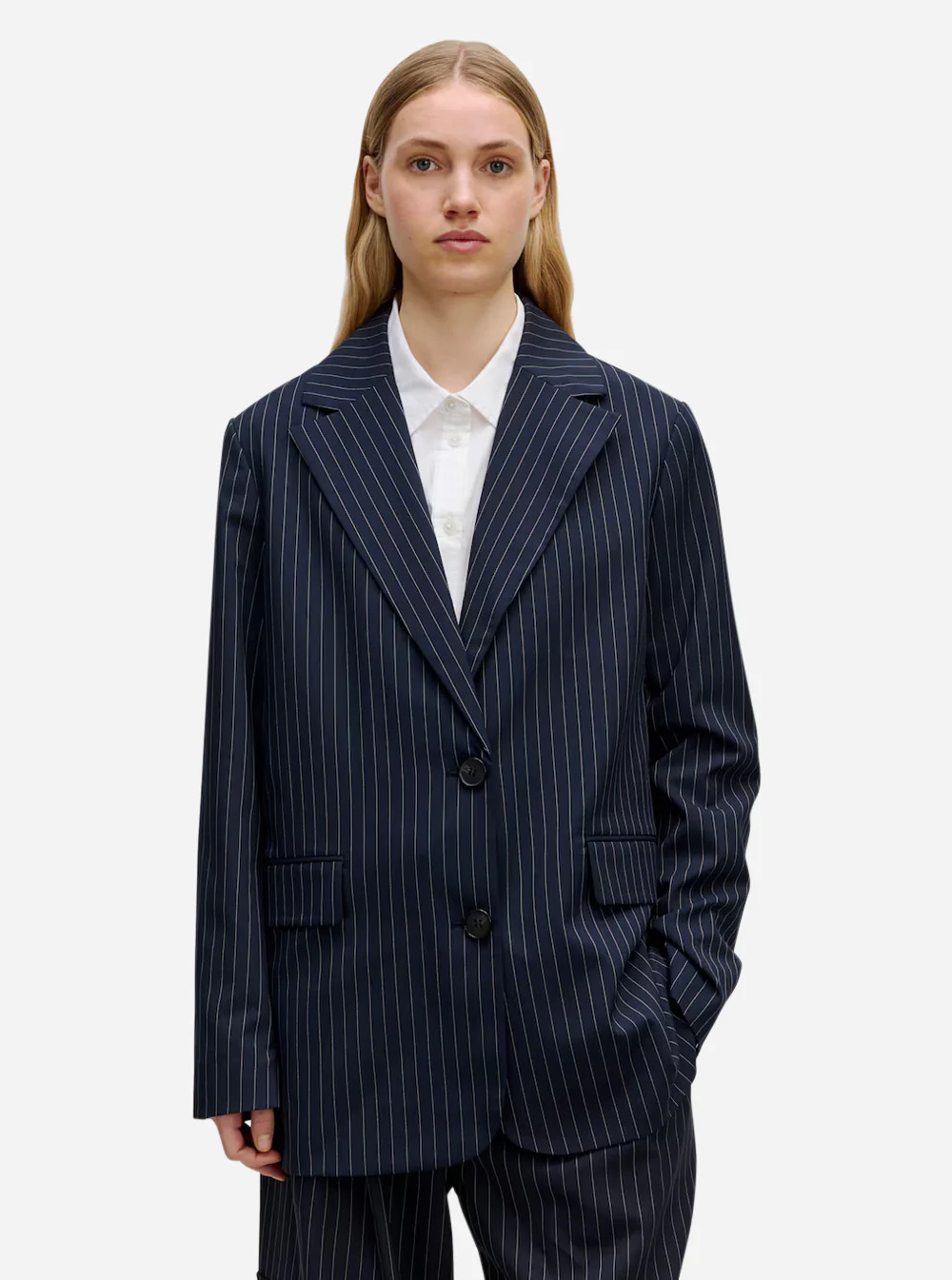 Image of Kainoa Blazer - Navy Pinstripe
