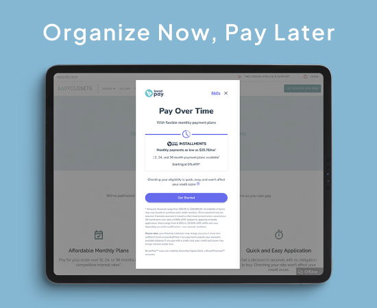 Organize Now, Pay Later