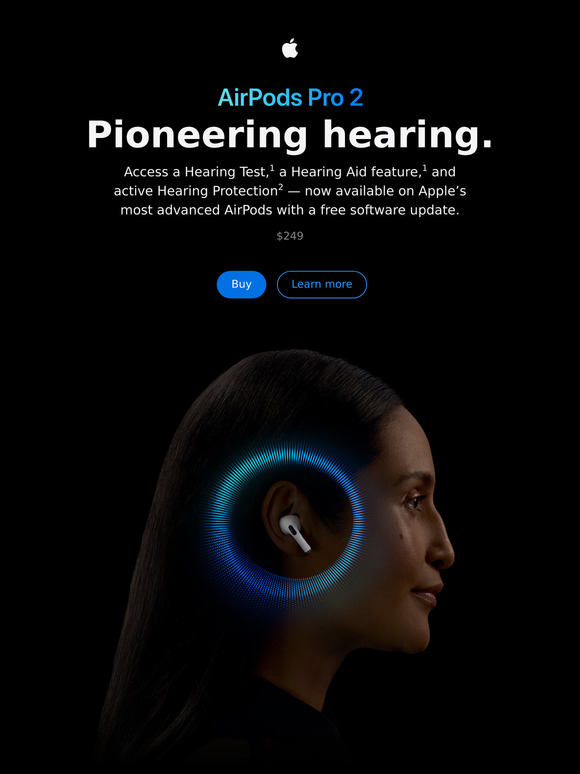 AirPods Pro 2. Now with a clinical-grade Hearing Aid feature.