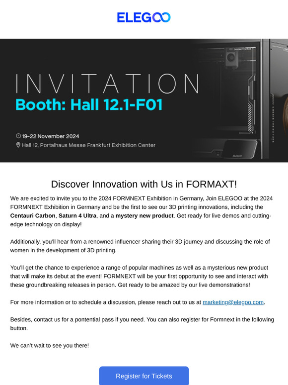 Be the First to Discover Our Latest Products at FORMNEXT!