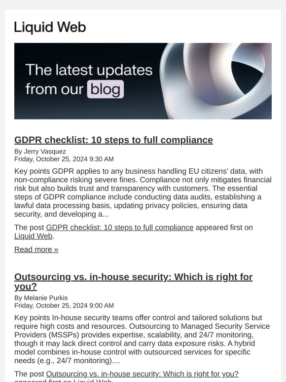 The Latest Content from the Liquid Web Blog
