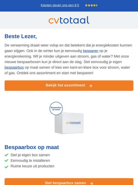 Nieuw! Stel je bespaarbox samen