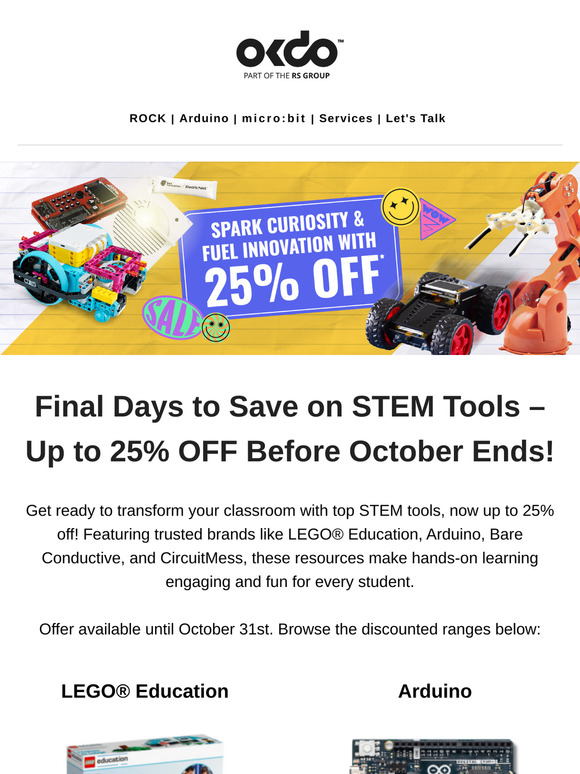Last Days to Save! Up to 25% off top STEM tools for students!