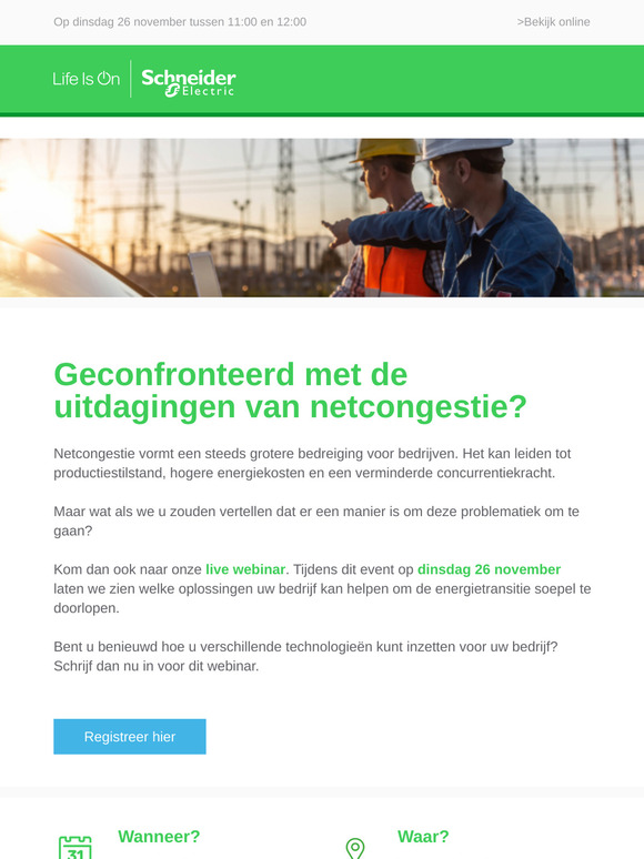 U bent uitgenodigd! Webinar: van netcongestie naar energiezekerheid
