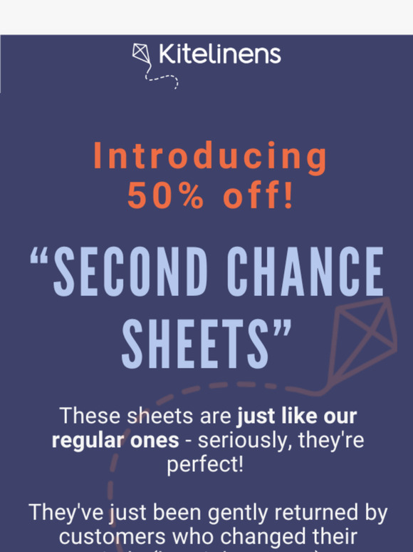 🚨Kitelinens - 50% Off "Second Chance Sheets!"