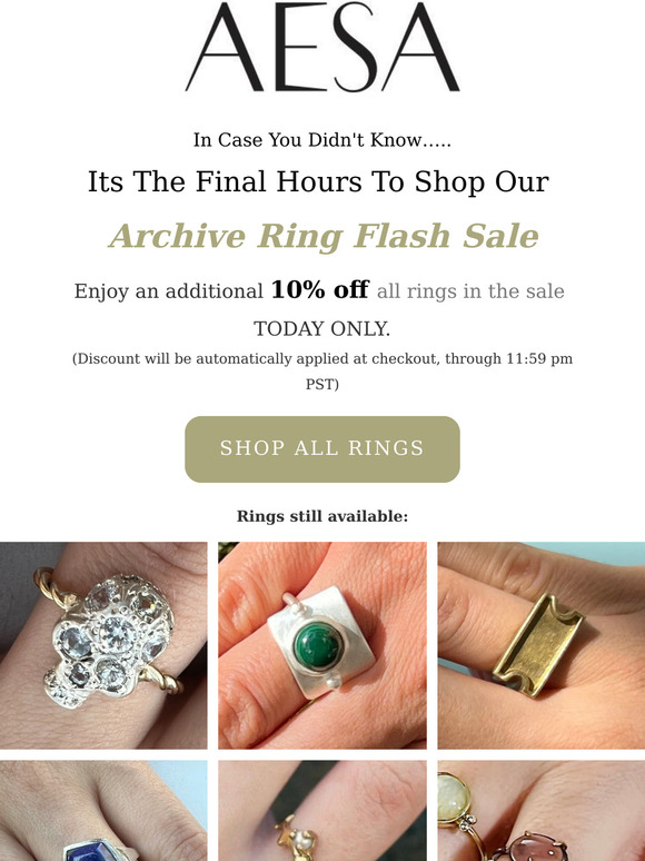 Archive Ring Flash Sale FINAL HOURS