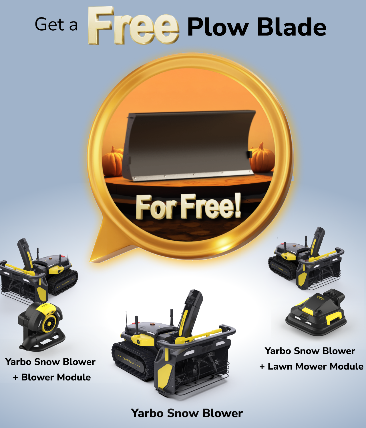 Yarbo Free Plow Blade & Exclusive Cou.p.on Milled