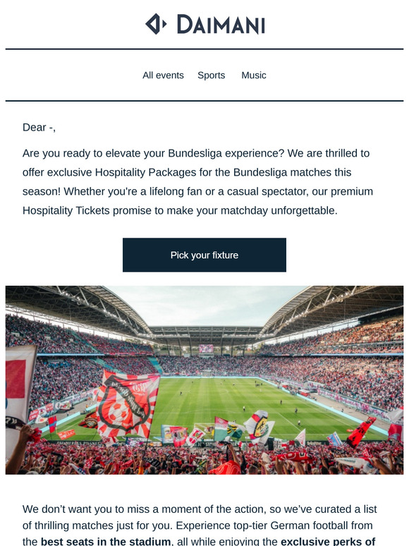 Experience Bundesliga like never before! VIP Hospitality Tickets now available ⚽️