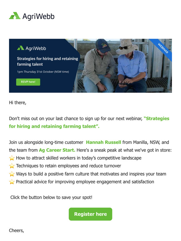 Last chance to register for our webinar on hiring and retaining skilled workers