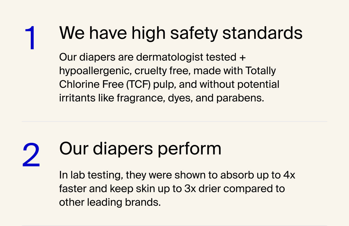 We have high safety standards