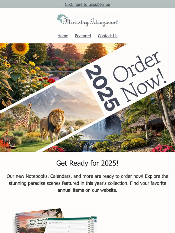 2025 Meeting Notebooks and Calendars - Now Available