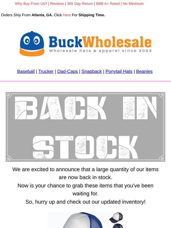 "Your Wait is Over bc - Restocked and Ready to Buy!"