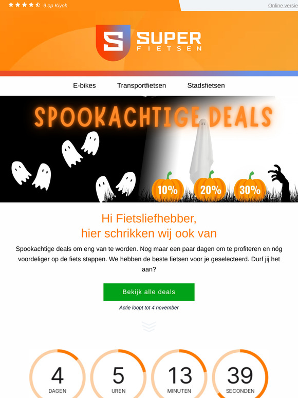 Schrik niet van deze deals bij Superfietsen