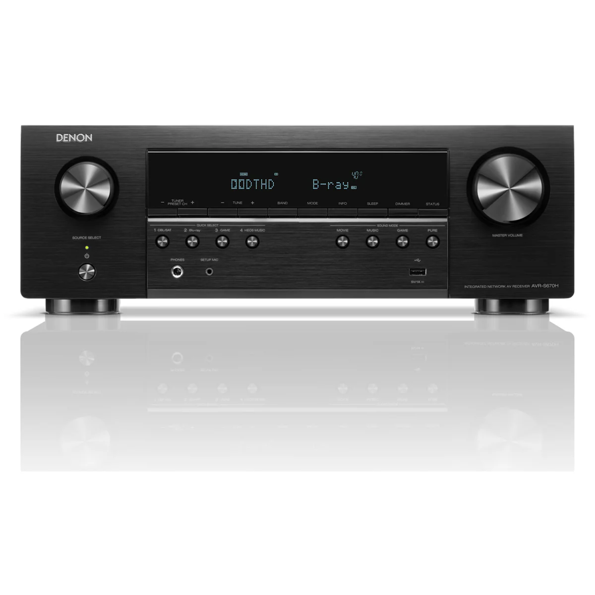 Denon AVR-S670H 5.2 Ch 135W 8K with HEOS Built-in AV Receiver