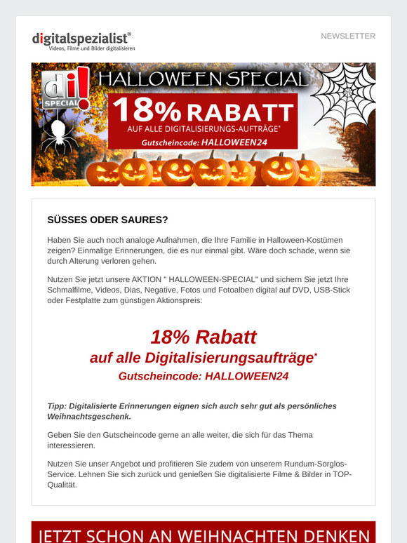 ☻☻☻ HALLOWEEN-SPECIAL: 18% RABATT ☻☻☻