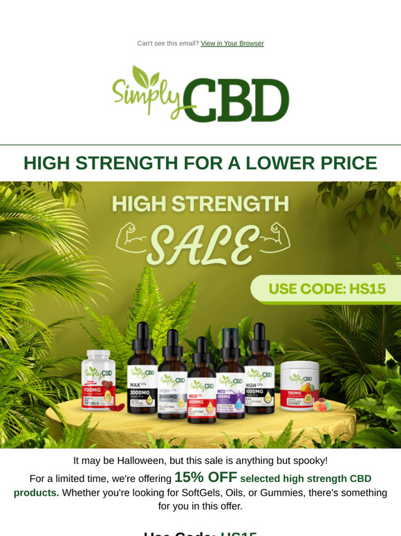 15% OFF HIGH STRENGTH PRODUCTS 💪