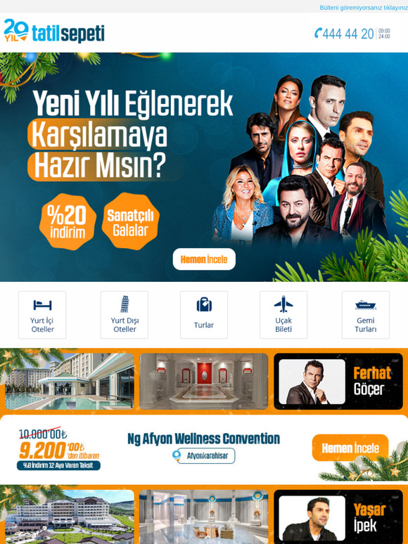 Yılbaşı Gecesi İçin Plan Yaptın Mı? Sanatçılı Gala Programı ve %20 İndirimle Konaklama Fırsatı Seni Bekliyor!