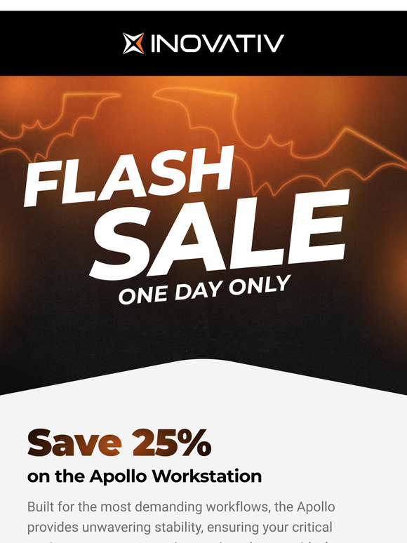 Flash Sale: 25% Off Apollo Workstations