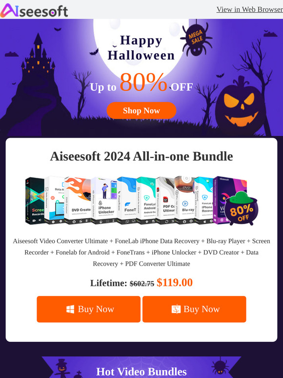 80% OFF for Celebrating Halloween Day – Join Us Now