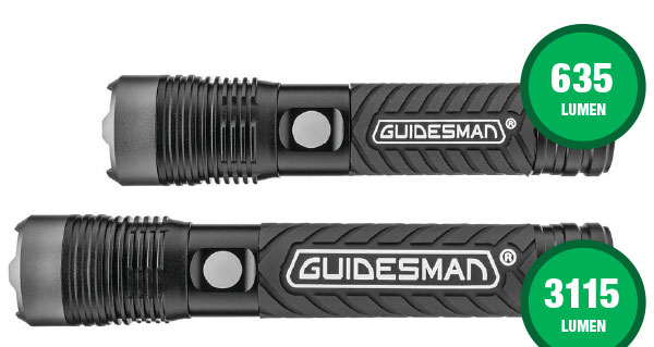 Guidesman® Rechargeable Handheld Flashlight Combo Pack