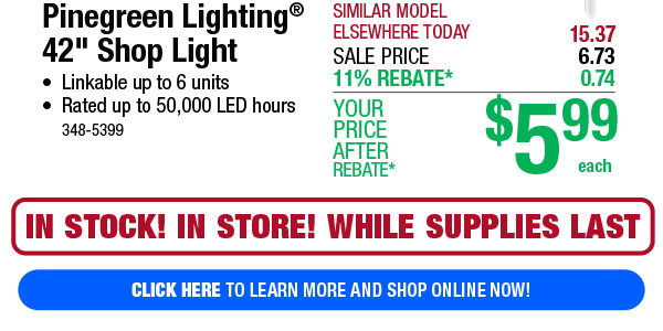 Pinegreen Lighting® 42" Shop Light - Click Here!